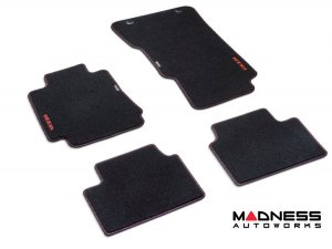 Alfa Romeo Giulia Floor Mats - Genuine Alfa - Black Carpet - Red Trim - RWD